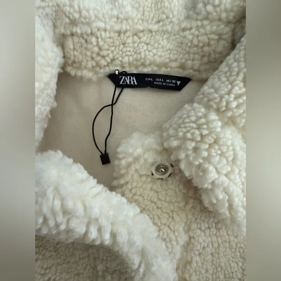 Zara Sherpa Jacket NWOT - Picture 3 of 4